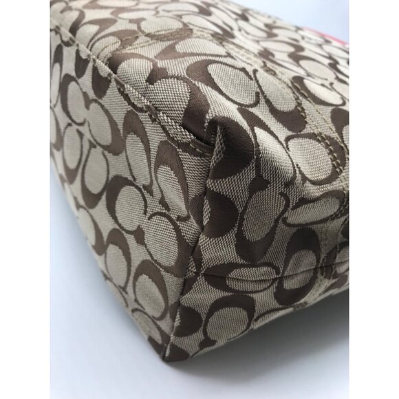 Coach Hamptons Beige Signature Canvas Book Tote Bag - Picture 9 of 11